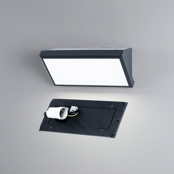 Brilagi - Venkovní nástěnné svítidlo TRIANGLE 1xE27/60W/230V antracit IP65