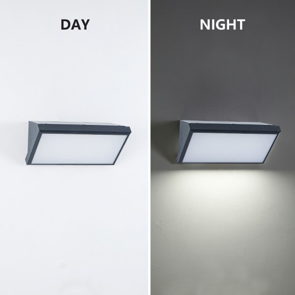 Brilagi - LED Venkovní nástěnné svítidlo se senzorem TRIANGLE LED/20W/230V antr