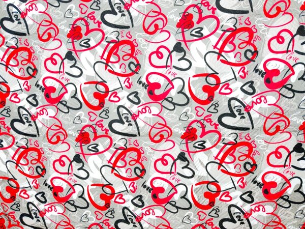 Přehoz na postel STREET LOVE, šedý Rozměr: 170 x 210 cm