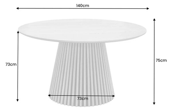 Designový jídelní stůl Wadeline 140 cm tmavý dub