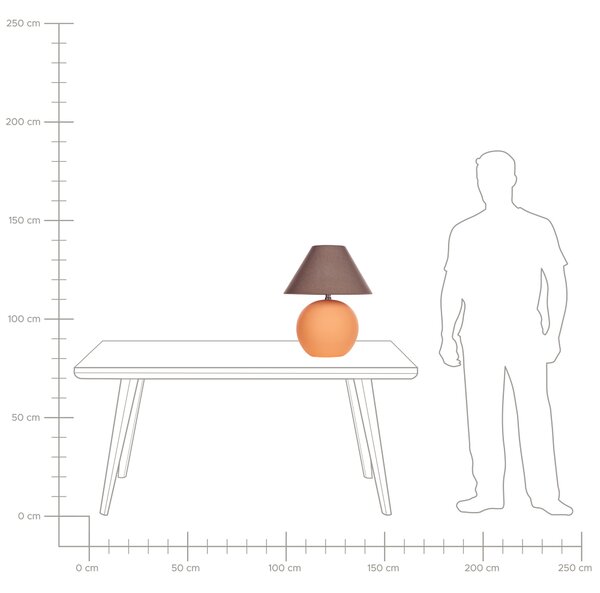 Stolní lampa LIMIA Keramika Oranžová