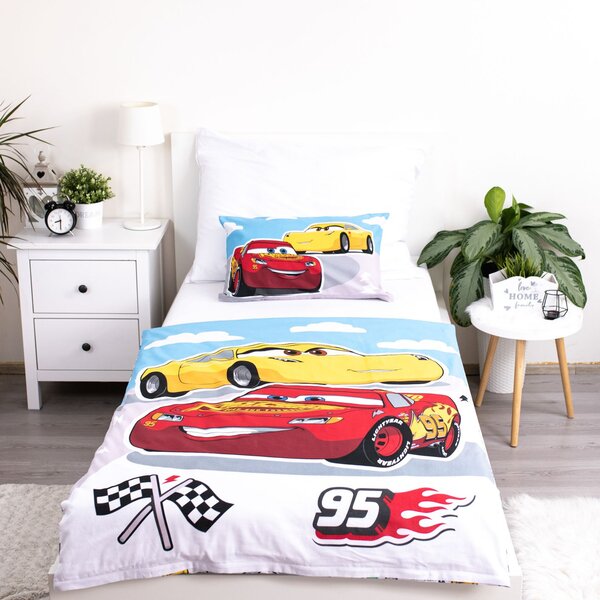 Jerry Fabrics Povlečení do postýlky 100x135 + 40x60 cm - Cars "Road"