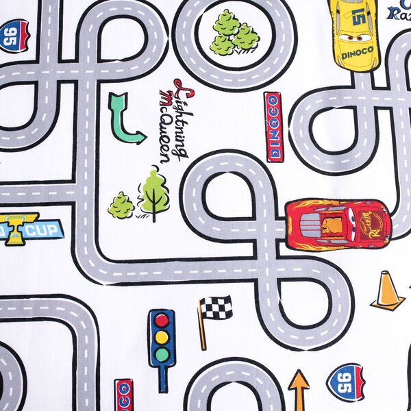 Jerry Fabrics Povlečení do postýlky 100x135 + 40x60 cm - Cars "Road"