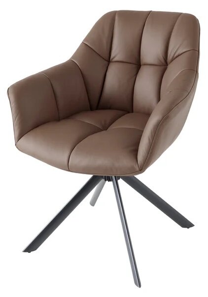 Designová otočná židle Vallerina hnědá