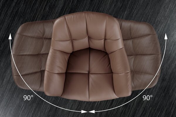 Designová otočná židle Vallerina hnědá