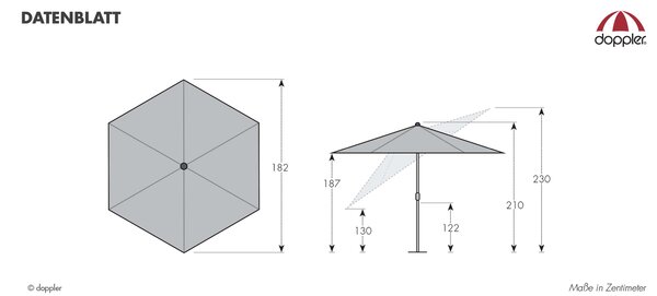 Derby BASIC LIFT NEO zahradní slunečník 180 cm béžová