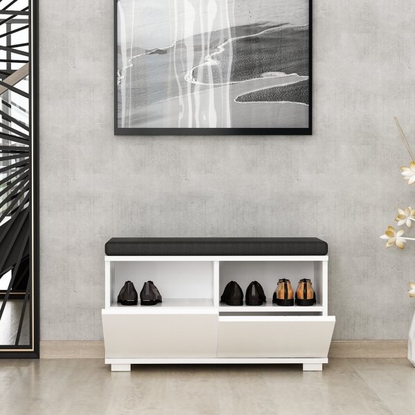 Botník DRAGO 42x80 cm bílá/černá