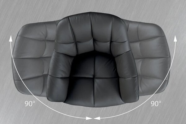 Designová otočná židle Vallerina černá - skladem