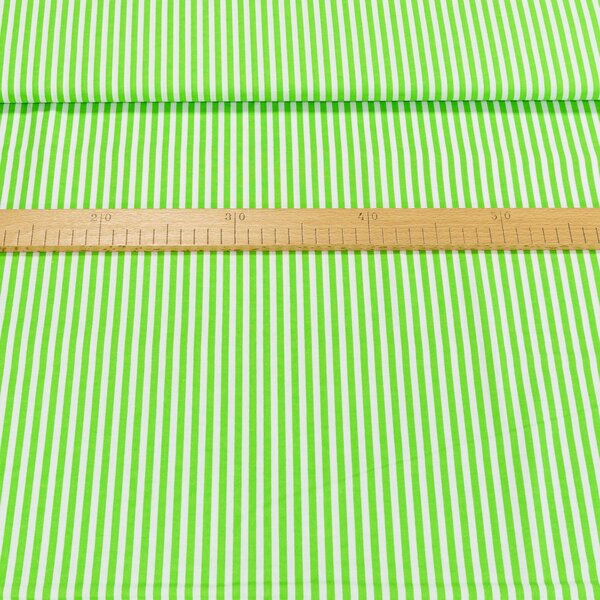 Bavlněné plátno Jolana JO003/35 zelený a bílý proužek 5mm, š.150cm (látka v metráži)