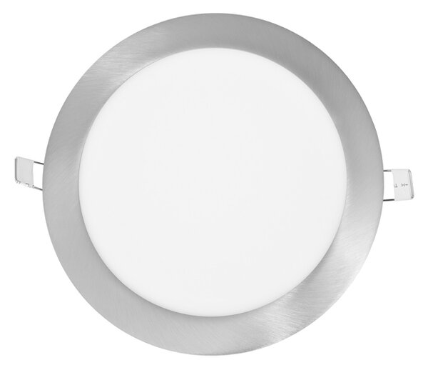 Ecolite Stříbrný vestavný LED panel kulatý 225mm 18W Barva světla: Teplá bílá LED-WSL-18W/27/CHR