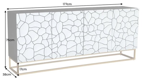 Designová komoda Ladarius 177 cm hnědé mango