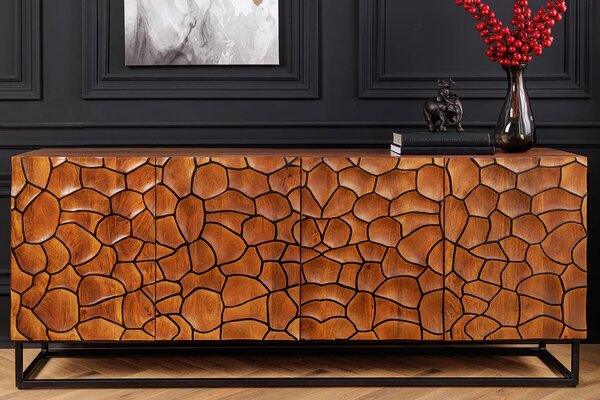 Designová komoda Ladarius 177 cm hnědé mango
