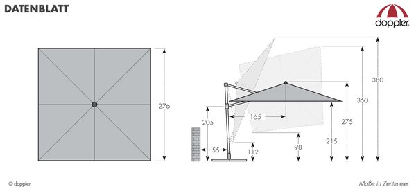 Derby DX 280 x 280 cm šedá Derby