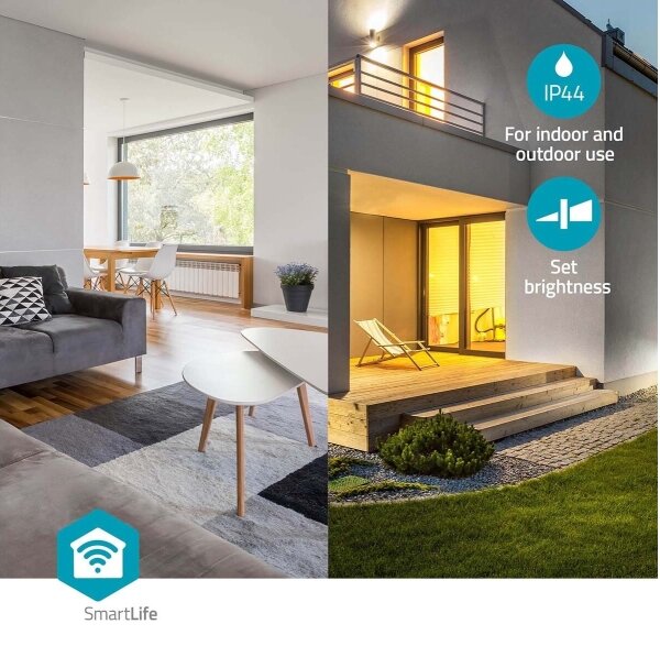 Nedis WIFILAC35WT - LED RGBW Stm. svítidlo LED/18W/230V 2700-6500K IP44 Wi-Fi