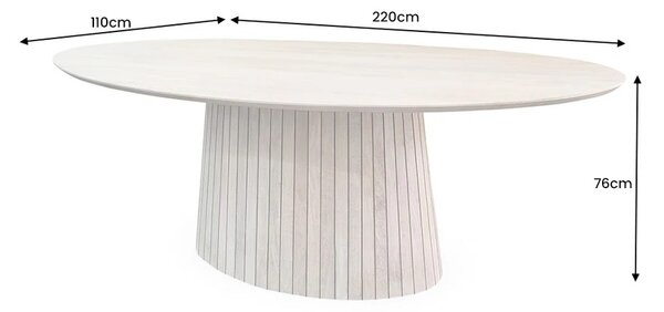Oválný jídelní stůl Movement 220 cm mango