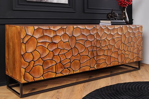 Designová komoda Ladarius 177 cm hnědé mango