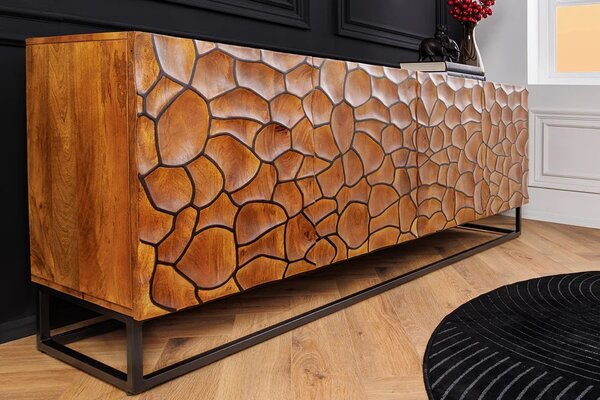 Designová komoda Ladarius 177 cm hnědé mango