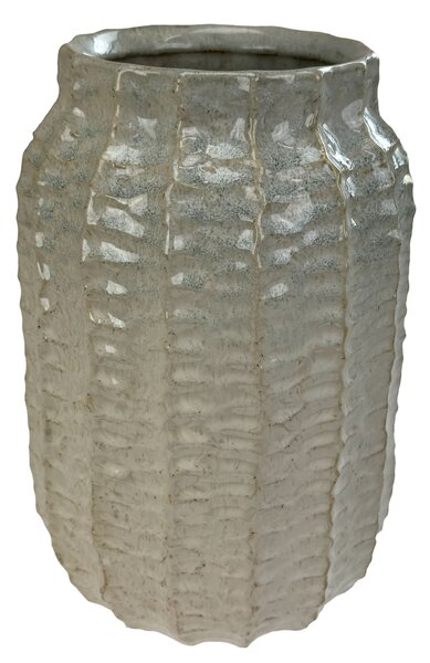Váza keramická Coral glazovaná krémová 24,5cm