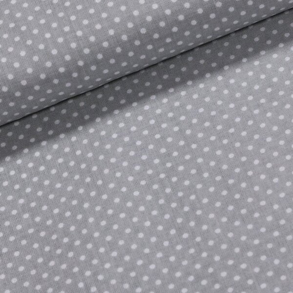 Bavlněné plátno Jolana JO004/07 bílý puntík na šedé 2 mm, š.150cm (látka v metráži)