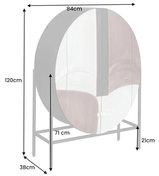 Designová vysoká komoda Haruyo 120 cm mango