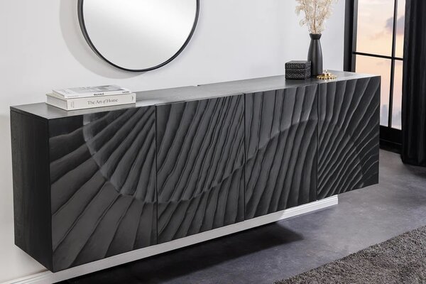 Designová závěsná komoda Shayla 177 cm černé mango