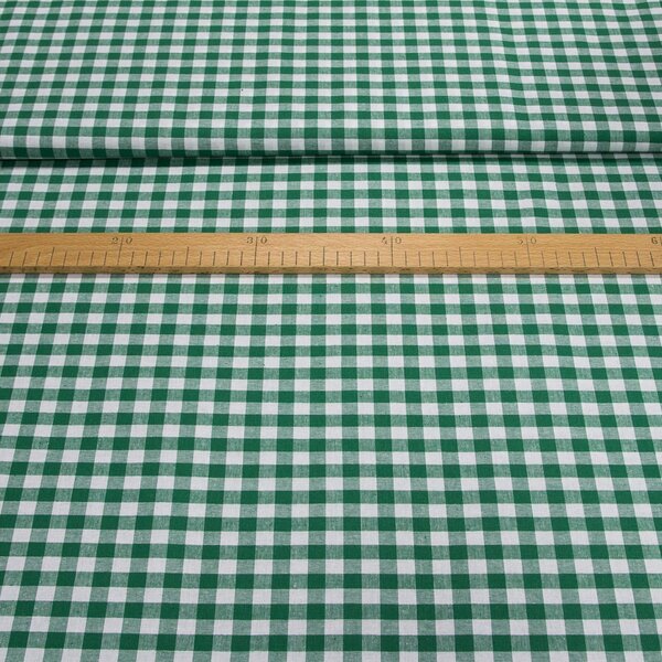 Bavlněný kanafas SOFI 1x1cm zelený, š.140cm (látka v metráži)