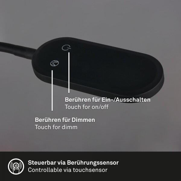 Briloner 2177015 - LED Stmívatelná flexibilní nástěnná lampa LED/6W/230V černá