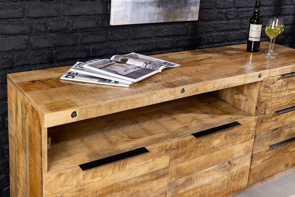 Designová komoda Thunder 175 cm hnědé mango