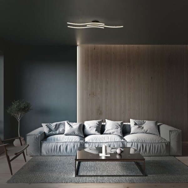 Brilo - LED Stropní svítidlo LED/19W/230V 3000K černá