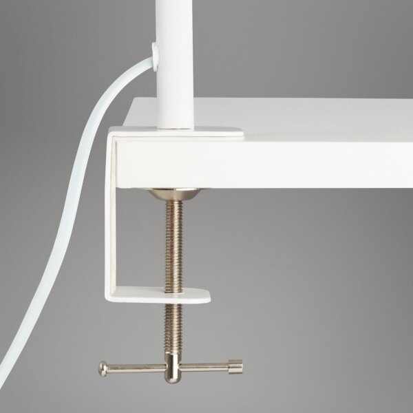 Brilo - LED Flexibilní stolní lampa s klipem TRASNA LED/7,5W/230V bílá