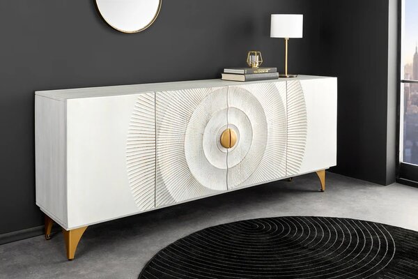Designová komoda Venetia 177 cm bílé mango