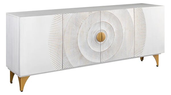Designová komoda Venetia 177 cm bílé mango