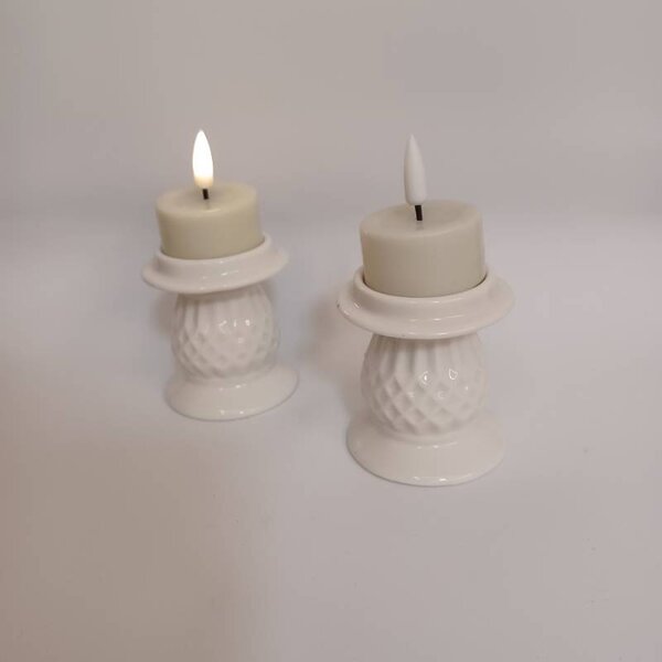 DECOLED Keramický svícen, 7 x 7 x 6,5 cm