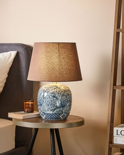 Stolní lampa NEIRA Porcelán Hnědá