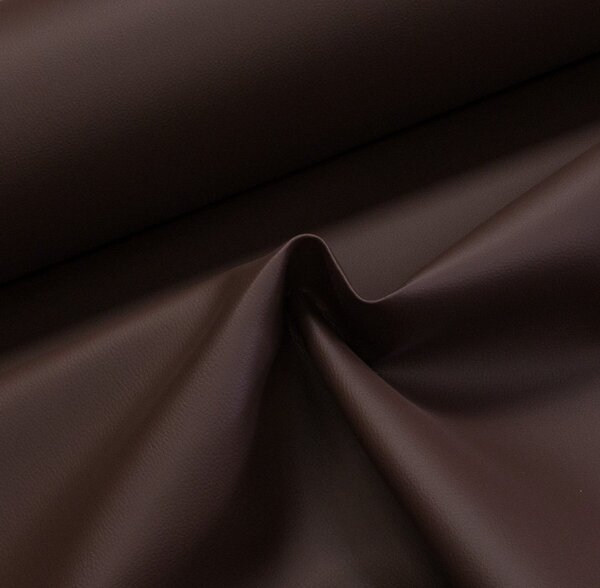 Potahová látka čalounická KOŽENKA FSO SOFT PU FSO_8/7, silná, čokoládově hnědá, š.145cm, 520g/m2 (látka v metráži)