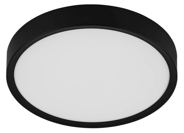 LED stropní přisazené osvětlení MUSURITA, 16,8W, teplá bílá, 34cm, kulaté, černé