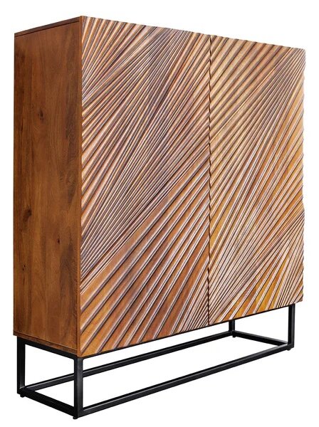 Designová vysoká komoda Revelle 120 cm hnědé mango