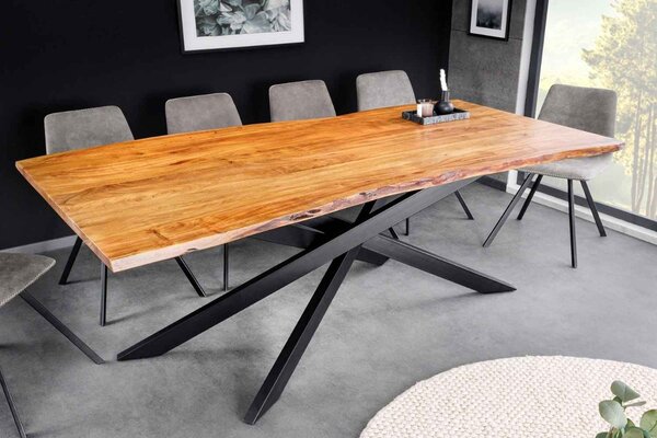 Designový jídelní stůl Massive 200 cm akácie, deska 35mm
