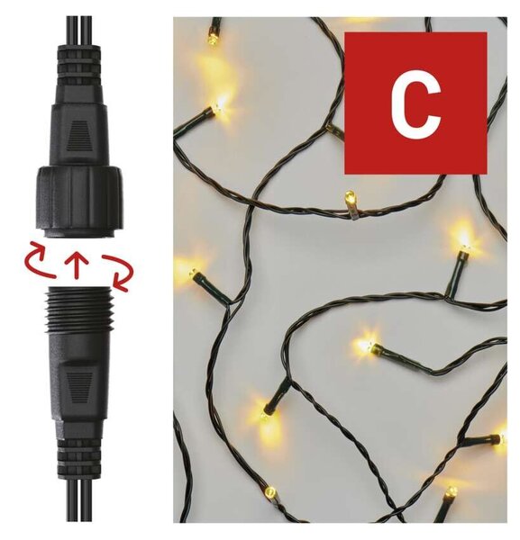 D1AW02 CONNECT CHAIN 50LED 5M IP44 WW