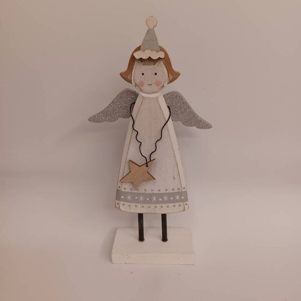 DECOLED Dekorace, anděl, 11,5 x 4 x 23 cm