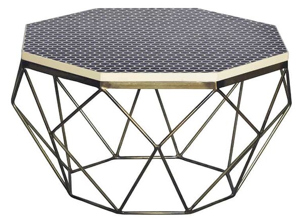 Designový konferenční stolek Beiwen 69 cm černo-bílý
