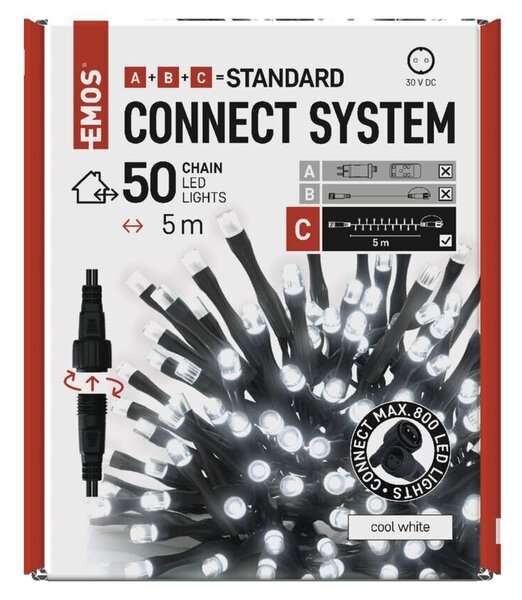 D1AC02 CONNECT CHAIN 50LED 5M IP44 CW