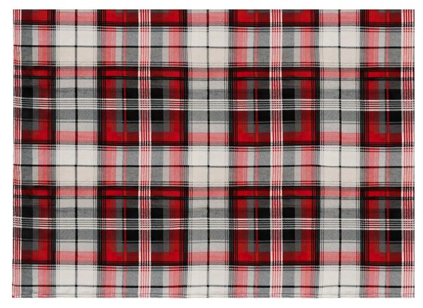 Bellatex Cestovní deka KEMPING PLUS – červené kostky, lehká pikniková deka z mikrovlákna 150×200cm