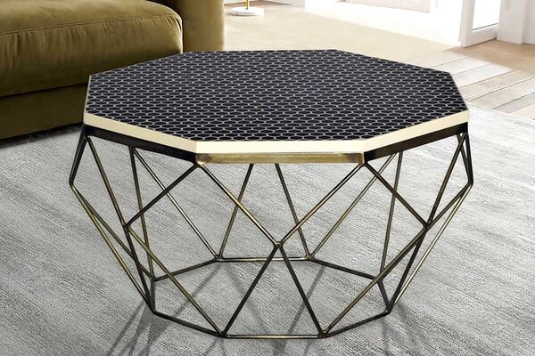 Designový konferenční stolek Beiwen 69 cm černo-bílý