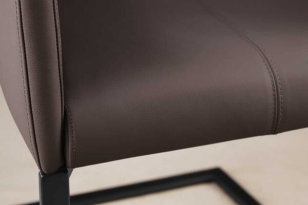 Designová konzolová židle Bull taupe šedá