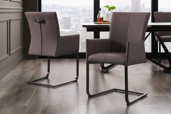 Designová konzolová židle Bull taupe šedá