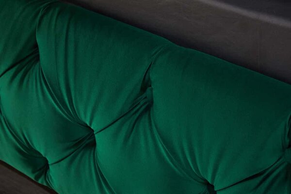 Designová postel Laney Chesterfield 180 x 200 cm zelený samet