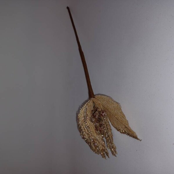 DECOLED Dekorace umělý květ, 20 cm, šampaň