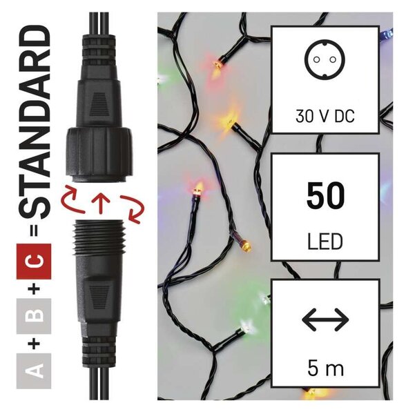D1AM02 CONNECT CHAIN 50LED 5M IP44 MC