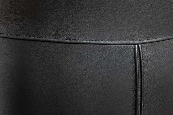 Designová otočná židle Vallerina černá kůže